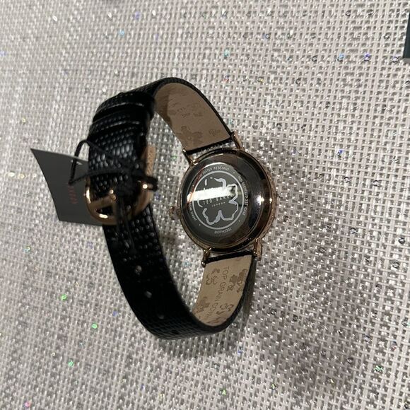 Ted Baker Phylipa Iconic Bow Black Rose Gold Leather Strap Watch - Picture 8 of 16